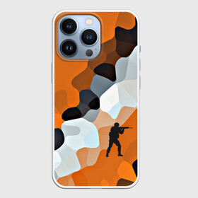 Чехол для iPhone 13 Pro с принтом CS GO Asiimov camouflage ,  |  | Тематика изображения на принте: counter strike | камуфляж