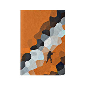 Обложка для паспорта матовая кожа с принтом CS GO Asiimov camouflage , натуральная матовая кожа | размер 19,3 х 13,7 см; прозрачные пластиковые крепления | Тематика изображения на принте: counter strike | камуфляж