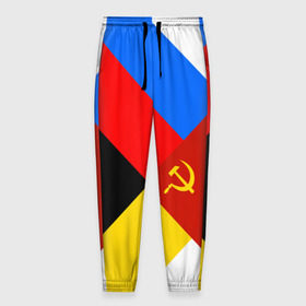 Мужские брюки 3D с принтом Вечная Россия , 100% полиэстер | манжеты по низу, эластичный пояс регулируется шнурком, по бокам два кармана без застежек, внутренняя часть кармана из мелкой сетки | патриот | россия | русь | триколор | флаг | я русский