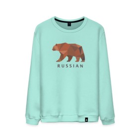 Мужской свитшот хлопок с принтом Russian bear , 100% хлопок |  | вдв | медведь | россия