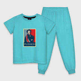 Детская пижама хлопок с принтом Александр Сергеевич Пушкин , 100% хлопок |  брюки и футболка прямого кроя, без карманов, на брюках мягкая резинка на поясе и по низу штанин
 | Тематика изображения на принте: литература | писатели