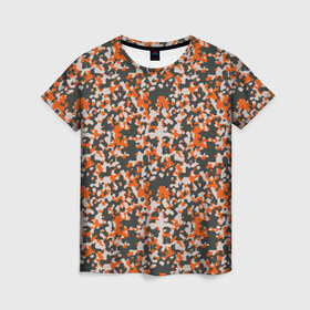 Женская футболка 3D с принтом Городской камуфляж 2 , 100% полиэфир ( синтетическое хлопкоподобное полотно) | прямой крой, круглый вырез горловины, длина до линии бедер | camo | urban | камо