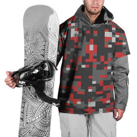 Накидка на куртку 3D с принтом Городской камуфляж 3 , 100% полиэстер |  | Тематика изображения на принте: camo | pixel | urban | камо