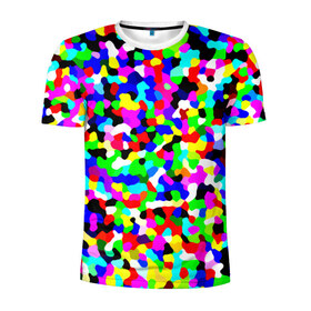 Мужская футболка 3D спортивная с принтом Цветной шум , 100% полиэстер с улучшенными характеристиками | приталенный силуэт, круглая горловина, широкие плечи, сужается к линии бедра | камуфляж