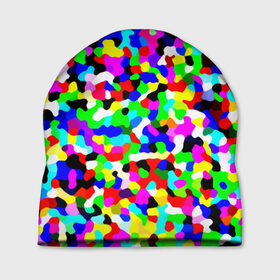 Шапка 3D с принтом Цветной шум , 100% полиэстер | универсальный размер, печать по всей поверхности изделия | камуфляж