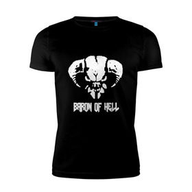 Мужская футболка премиум с принтом Doom 4 Head Baron Of Hell , 92% хлопок, 8% лайкра | приталенный силуэт, круглый вырез ворота, длина до линии бедра, короткий рукав | Тематика изображения на принте: demon | hell | дум