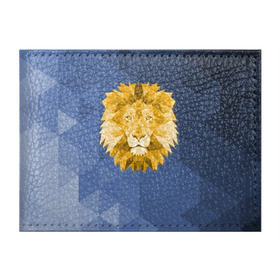 Обложка для студенческого билета с принтом Полигональный Лев , натуральная кожа | Размер: 11*8 см; Печать на всей внешней стороне | лев | полигоны