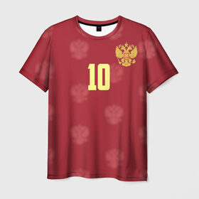Мужская футболка 3D с принтом Федор Смолов , 100% полиэфир | прямой крой, круглый вырез горловины, длина до линии бедер | 10 | smolov | краснодар | россии | россия | рф | сборная | футбол