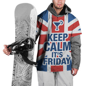Накидка на куртку 3D с принтом Keep calm it`s friday , 100% полиэстер |  | Тематика изображения на принте: friday | keep calm | пятница | успокойся | фразы