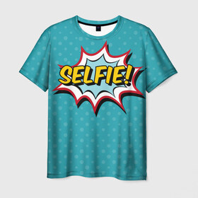 Мужская футболка 3D с принтом Сэлфи! , 100% полиэфир | прямой крой, круглый вырез горловины, длина до линии бедер | selfie | лозунг | ретро | сэлфи