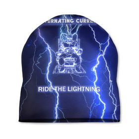 Шапка 3D с принтом Metallica - Ride the Lightning , 100% полиэстер | универсальный размер, печать по всей поверхности изделия | Тематика изображения на принте: album | metal | metallica | ride the lightning | rock | альбом | метал | металлика | молния | рок