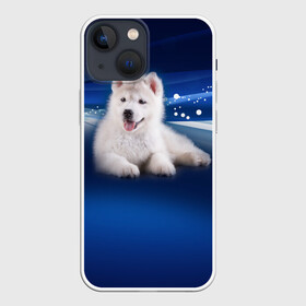 Чехол для iPhone 13 mini с принтом Щенок хаски ,  |  | кутёнок | прикольные картинки | собака | хаска | щенок