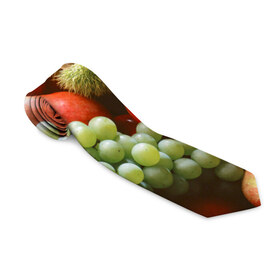 Галстук 3D с принтом Фрукты и ягоды , 100% полиэстер | Длина 148 см; Плотность 150-180 г/м2 | 