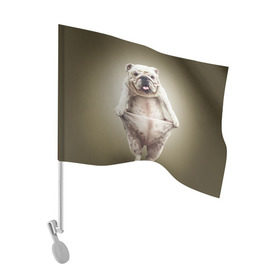 Флаг для автомобиля с принтом Бульдог английский , 100% полиэстер | Размер: 30*21 см | animals | breed | dog | english bulldog | funny | joke | pants | surrealism | бульдог английский | животное | порода | прикол | собака | сюрреализм | шутка