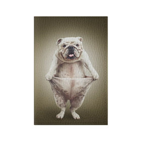 Обложка для паспорта матовая кожа с принтом Бульдог английский , натуральная матовая кожа | размер 19,3 х 13,7 см; прозрачные пластиковые крепления | Тематика изображения на принте: animals | breed | dog | english bulldog | funny | joke | pants | surrealism | бульдог английский | животное | порода | прикол | собака | сюрреализм | шутка