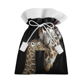 Подарочный 3D мешок с принтом Жирафы , 100% полиэстер | Размер: 29*39 см | Тематика изображения на принте: africa | animals | baby | child | family | giraffes | head | mother | африка | головы | животные | жирафы | любовь | малыш | мама | ребенок | семья