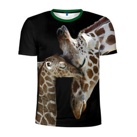 Мужская футболка 3D спортивная с принтом Жирафы , 100% полиэстер с улучшенными характеристиками | приталенный силуэт, круглая горловина, широкие плечи, сужается к линии бедра | africa | animals | baby | child | family | giraffes | head | mother | африка | головы | животные | жирафы | любовь | малыш | мама | ребенок | семья