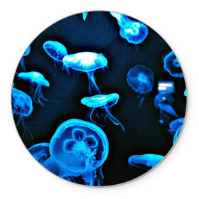 Коврик круглый с принтом Meduse , резина и полиэстер | круглая форма, изображение наносится на всю лицевую часть | вода | медузы | море | морские | океан