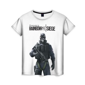 Женская футболка 3D с принтом Rainbow Six Siege , 100% полиэфир ( синтетическое хлопкоподобное полотно) | прямой крой, круглый вырез горловины, длина до линии бедер | rainbow six | tom clancy’s