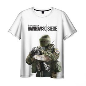 Мужская футболка 3D с принтом Rainbow Six Siege , 100% полиэфир | прямой крой, круглый вырез горловины, длина до линии бедер | Тематика изображения на принте: rainbow six | tom clancy’s
