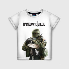 Детская футболка 3D с принтом Rainbow Six Siege , 100% гипоаллергенный полиэфир | прямой крой, круглый вырез горловины, длина до линии бедер, чуть спущенное плечо, ткань немного тянется | rainbow six | tom clancy’s