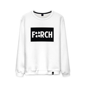 Мужской свитшот хлопок с принтом с чёрным лого Forch - №1 , 100% хлопок |  | 4ch | brand | forch | logo | форч | форчан