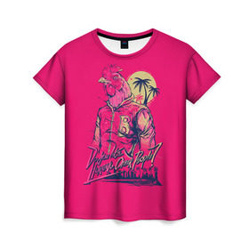 Женская футболка 3D с принтом Hotline Miami 4 , 100% полиэфир ( синтетическое хлопкоподобное полотно) | прямой крой, круглый вырез горловины, длина до линии бедер | game | hotline miami | hotlinemiami | игры | майями | хотлайн | хотланй майами
