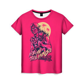 Женская футболка 3D с принтом Hotline Miami 9 , 100% полиэфир ( синтетическое хлопкоподобное полотно) | прямой крой, круглый вырез горловины, длина до линии бедер | game | hotline miami | hotlinemiami | игры | майями | хотлайн | хотланй майами