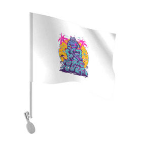 Флаг для автомобиля с принтом Hotline Miami 12 , 100% полиэстер | Размер: 30*21 см | game | hotline miami | hotlinemiami | игры | майями | хотлайн | хотланй майами
