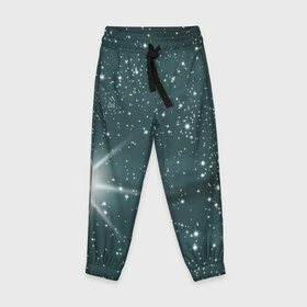 Детские брюки 3D с принтом Звездное небо 2 , 100% полиэстер | манжеты по низу, эластичный пояс регулируется шнурком, по бокам два кармана без застежек, внутренняя часть кармана из мелкой сетки | звездное | звезды | космом | небо