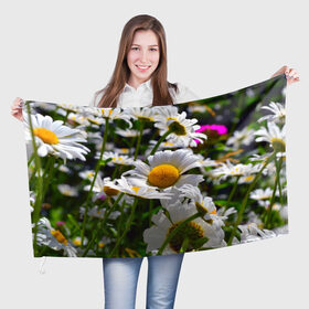 Флаг 3D с принтом Ромашки , 100% полиэстер | плотность ткани — 95 г/м2, размер — 67 х 109 см. Принт наносится с одной стороны | Тематика изображения на принте: желтая | лепесток | природа | ромашка | цветок | яркая