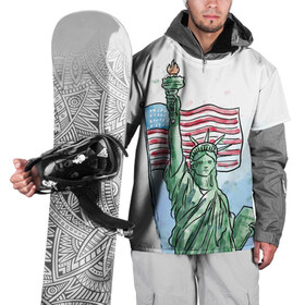 Накидка на куртку 3D с принтом Статуя свободы , 100% полиэстер |  | 