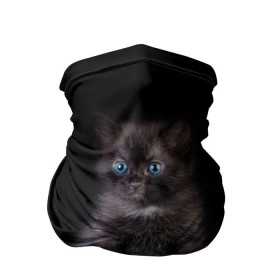 Бандана-труба 3D с принтом Чёрный котёнок , 100% полиэстер, ткань с особыми свойствами — Activecool | плотность 150‒180 г/м2; хорошо тянется, но сохраняет форму | киска | кот | кошка