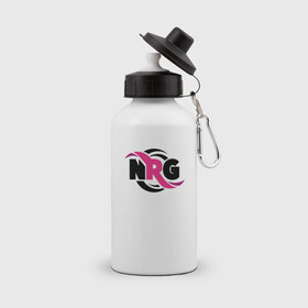 Бутылка спортивная с принтом cs:go - NRG Team , металл | емкость — 500 мл, в комплекте две пластиковые крышки и карабин для крепления | 