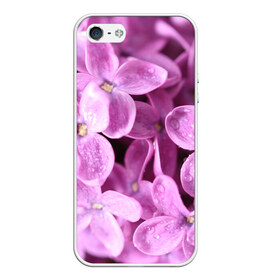 Чехол для iPhone 5/5S матовый с принтом Цветы сирени , Силикон | Область печати: задняя сторона чехла, без боковых панелей | девушкам | сирень | цветы