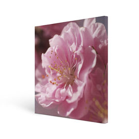 Холст квадратный с принтом Розовые цветы , 100% ПВХ |  | девушкам | розы | цветочки | цветы