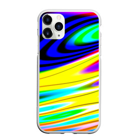 Чехол для iPhone 11 Pro матовый с принтом Волны красок , Силикон |  | разводы | цветной | яркий