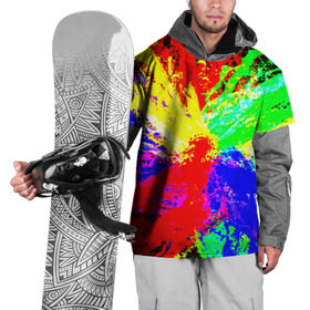 Накидка на куртку 3D с принтом Взрыв цветов , 100% полиэстер |  | Тематика изображения на принте: брызги | краски | разноцветный | яркий