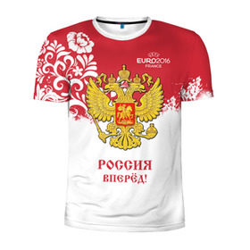Мужская футболка 3D спортивная с принтом Euro 2016 (Russia) , 100% полиэстер с улучшенными характеристиками | приталенный силуэт, круглая горловина, широкие плечи, сужается к линии бедра | евро 2016