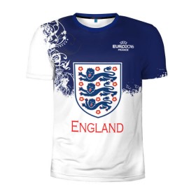 Мужская футболка 3D спортивная с принтом Euro 2016 (England) , 100% полиэстер с улучшенными характеристиками | приталенный силуэт, круглая горловина, широкие плечи, сужается к линии бедра | евро 2016