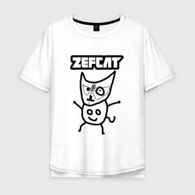Мужская футболка хлопок Oversize с принтом Zef cat (Die Antwoord) , 100% хлопок | свободный крой, круглый ворот, “спинка” длиннее передней части | cat | die antwoord | zef