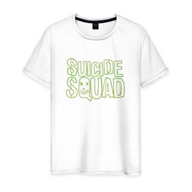 Мужская футболка хлопок с принтом Отряд самоубийц , 100% хлопок | прямой крой, круглый вырез горловины, длина до линии бедер, слегка спущенное плечо. | 