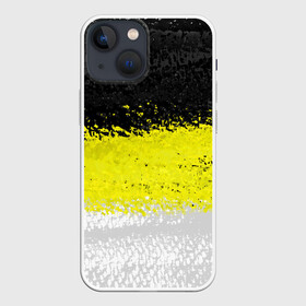 Чехол для iPhone 13 mini с принтом Имперский флаг России 1858года ,  |  | белый | гербовый флаг российской империи | золотой | имперский флаг | черный