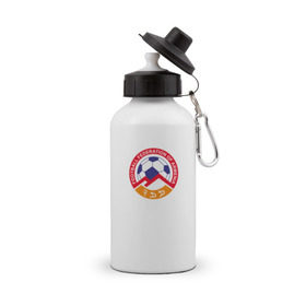 Бутылка спортивная с принтом Сборная Армении по футболу , металл | емкость — 500 мл, в комплекте две пластиковые крышки и карабин для крепления | Тематика изображения на принте: армения | ереван