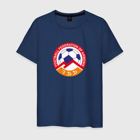 Мужская футболка хлопок с принтом Сборная Армении по футболу , 100% хлопок | прямой крой, круглый вырез горловины, длина до линии бедер, слегка спущенное плечо. | армения | ереван