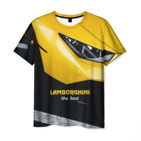 Мужская футболка 3D с принтом Lamborghini the best , 100% полиэфир | прямой крой, круглый вырез горловины, длина до линии бедер | Тематика изображения на принте: авто | автомобиль | ламборгини