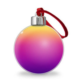 Ёлочный шар с принтом Чёткий градиент , Пластик | Диаметр: 77 мм | cs:go | градиент | диджей | желтый | музыка | розовый | синий | фиолетовый | чёткий