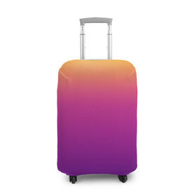 Чехол для чемодана 3D с принтом Чёткий градиент , 86% полиэфир, 14% спандекс | двустороннее нанесение принта, прорези для ручек и колес | cs:go | градиент | диджей | желтый | музыка | розовый | синий | фиолетовый | чёткий