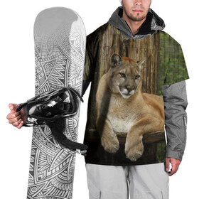 Накидка на куртку 3D с принтом Леопард , 100% полиэстер |  | Тематика изображения на принте: 