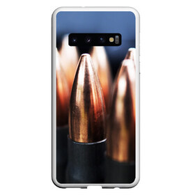 Чехол для Samsung Galaxy S10 с принтом Патроны , Силикон | Область печати: задняя сторона чехла, без боковых панелей | Тематика изображения на принте: макро | патрон | пуля